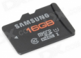 Genuine Samsung TF16G-48M Classe 6 Micro SDHC TF w / TF para adaptador SD - Preto (16GB)
