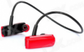  Sports MP3 Player Headset Headphone com FM / TF Slot Recarregável- Vermelho + Preto